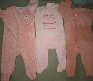 Lote 6 pijamas bebé niña