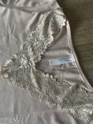 Pigiama estivo pizzo beige/marrone