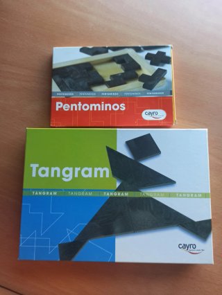 Juego de mesa Tangram y Pentominos