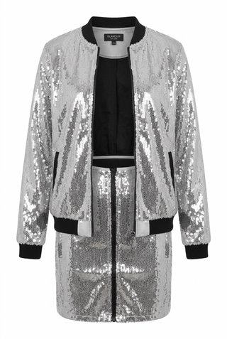 Conjunto Chaqueta y Falda Lentejuelas