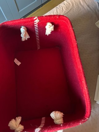 Cajas de tela para almacenaje (Rojo)
