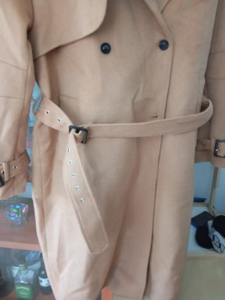 Gabardina Beige Talla L Saint Malē Nueva