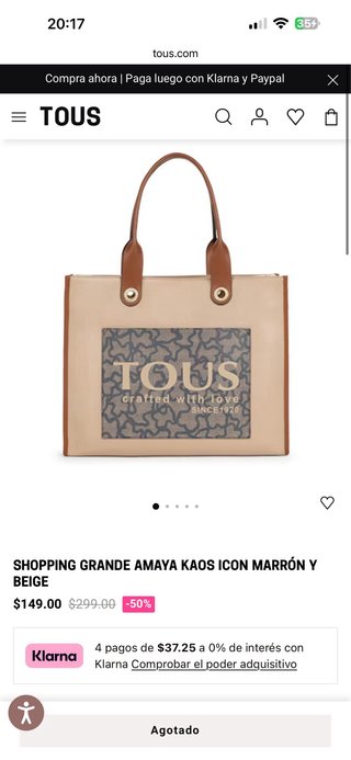 Bolso Tous Amaya Beige y Marrón