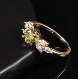 Anillo compromiso mujer dorado Rosa