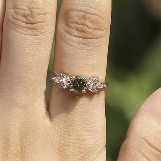 Anillo compromiso mujer dorado Rosa