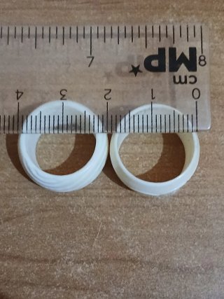 Anillos vintage hueso tallado crema