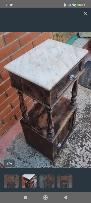Mesilla antigua estilo Alfonsino s.XIX con marmol
