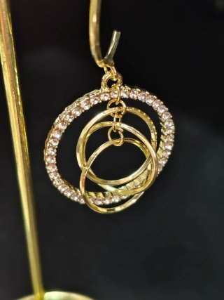 Pendientes Aro Dorados con brillantitos