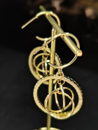Pendientes Aro Dorados con brillantitos