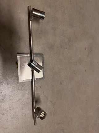 Regleta acero inoxidable 3 focos
