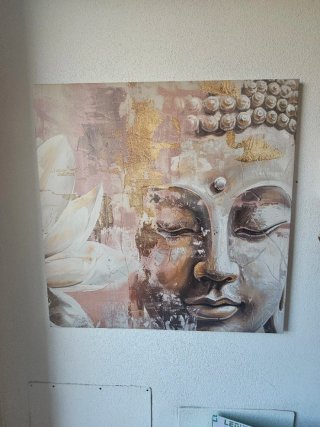 Cuadro Buda Zen Beige y Dorado
