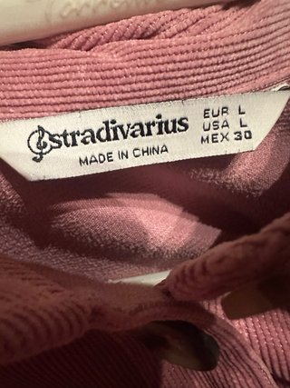 Chaqueta pana Stradivarius rosa L