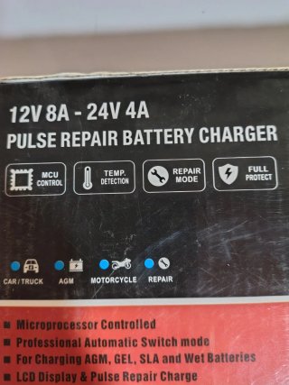 Cargador Batería 12V 8A-24V 4A Reparador