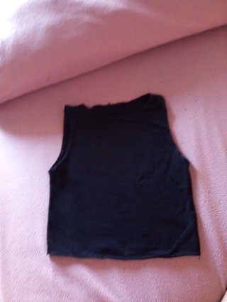 Top negro sin mangas talla única