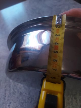 Bacinella e riduttore inox per padelle.