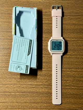 Orologio digitale Edillas rosa quadrato