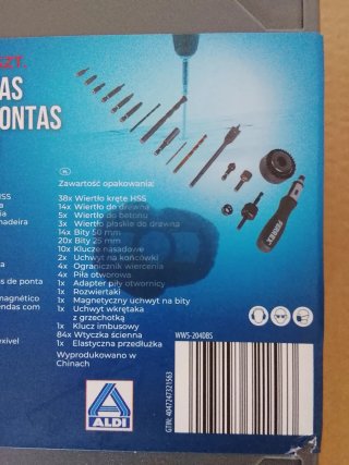 Juego de brocas y puntas Ferrex 204 piezas