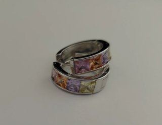 Pendientes aro con circonitas