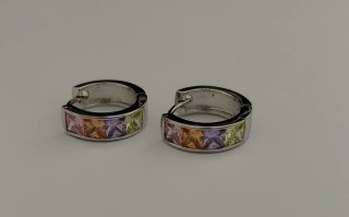 Pendientes aro con circonitas