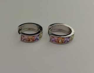 Pendientes aro con circonitas