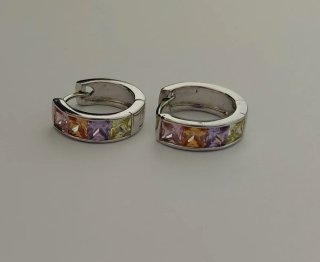 Pendientes aro con circonitas