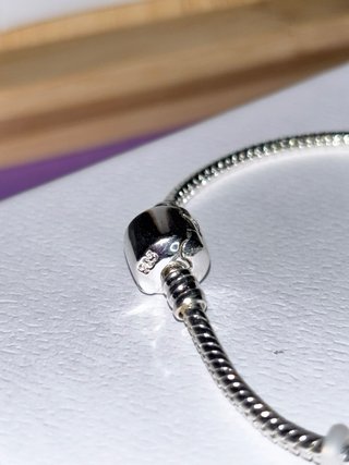 Conjunto Pandora Plata y Anillo Azul