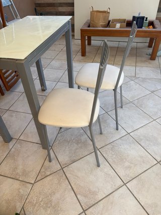 Mesa extensible cocina con 2 sillas