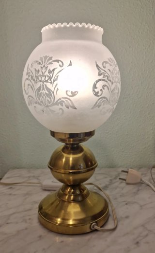2 Lámparas Mesilla Antiguas Doradas