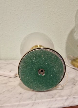 2 Lámparas Mesilla Antiguas Doradas