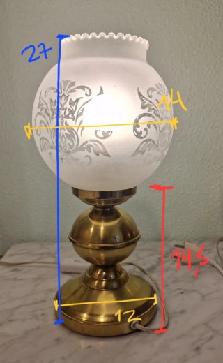 2 Lámparas Mesilla Antiguas Doradas