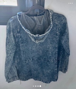 Chaqueta vaquera larga ajustable