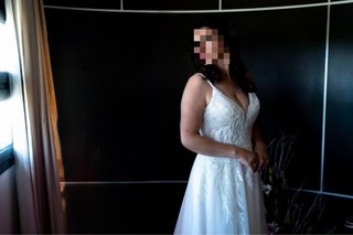 Vestido de Novia Encaje y perlas