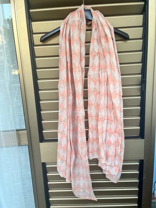 Foulard donna beige e rosa