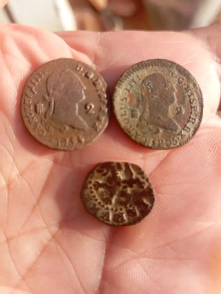 Lote 3 monedas antiguas España