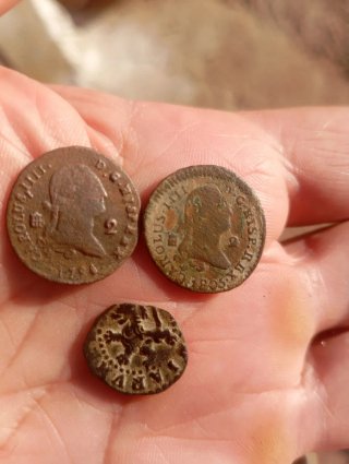 Lote 3 monedas antiguas España