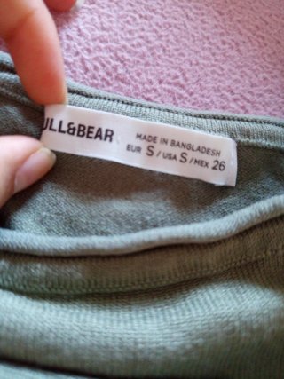 Camiseta manga larga gris y verde