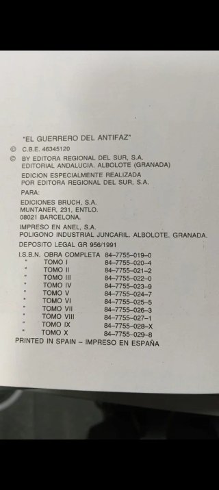 El guerrero del antifaz. Colección completa.