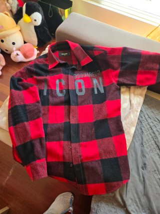 Camisa DSQUARED2 Icon Cuadros Roja Talla 48