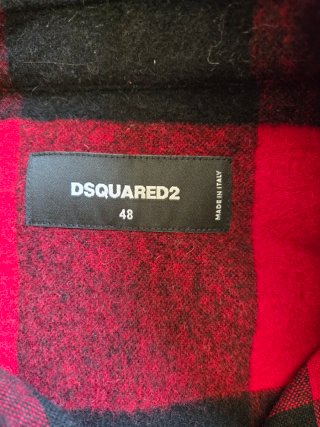 Camisa DSQUARED2 Icon Cuadros Roja Talla 48