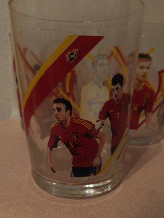 Lote 5 vasos España futbol 2012 CEPSA