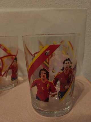 Lote 5 vasos España futbol 2012 CEPSA