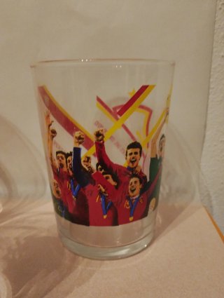 Lote 5 vasos España futbol 2012 CEPSA
