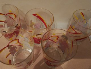Lote 5 vasos España futbol 2012 CEPSA