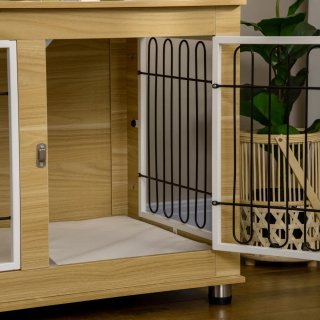 Jaula Madera Perros 2 Puertas