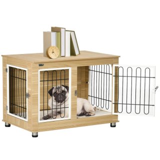 Jaula Madera Perros 2 Puertas