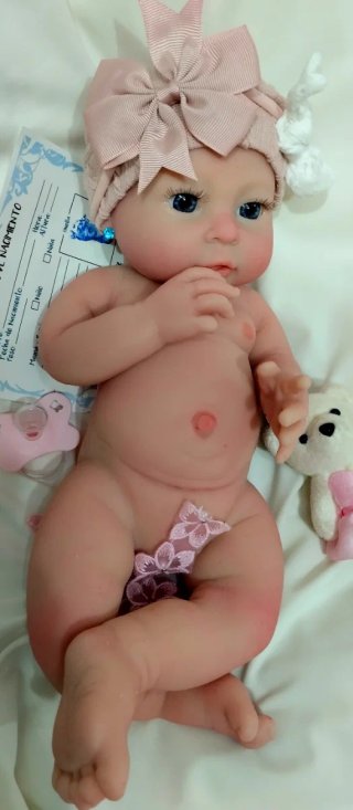 Bebé Reborn Silicona Completa 41cm ARTESANAL