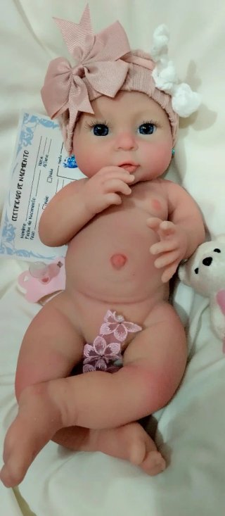 Bebé Reborn Silicona Completa 41cm ARTESANAL