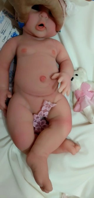 Bebé Reborn Silicona Completa 41cm ARTESANAL