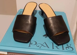Sandalias de piel negras talla 37