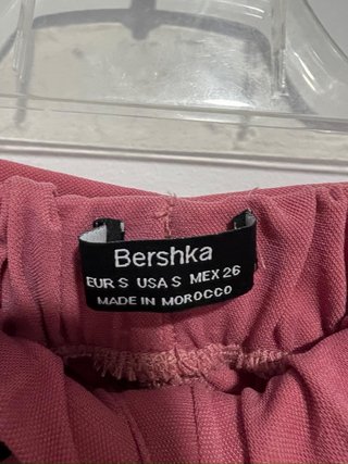 Falda pantalón rosa con lazo